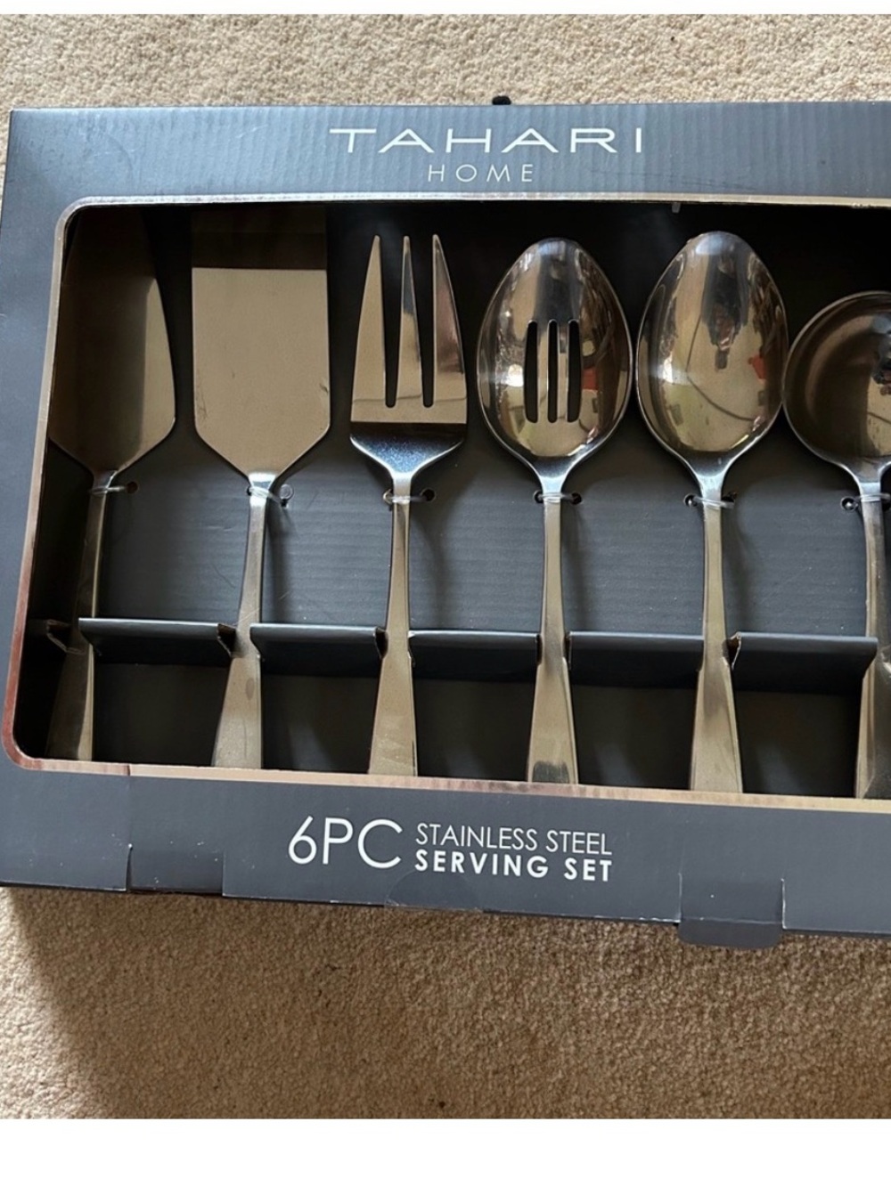 Tahari Stainless Steel 6-Piece Serving Utensil Set - Silver